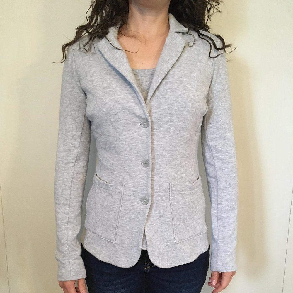 gray knit blazer (XS)